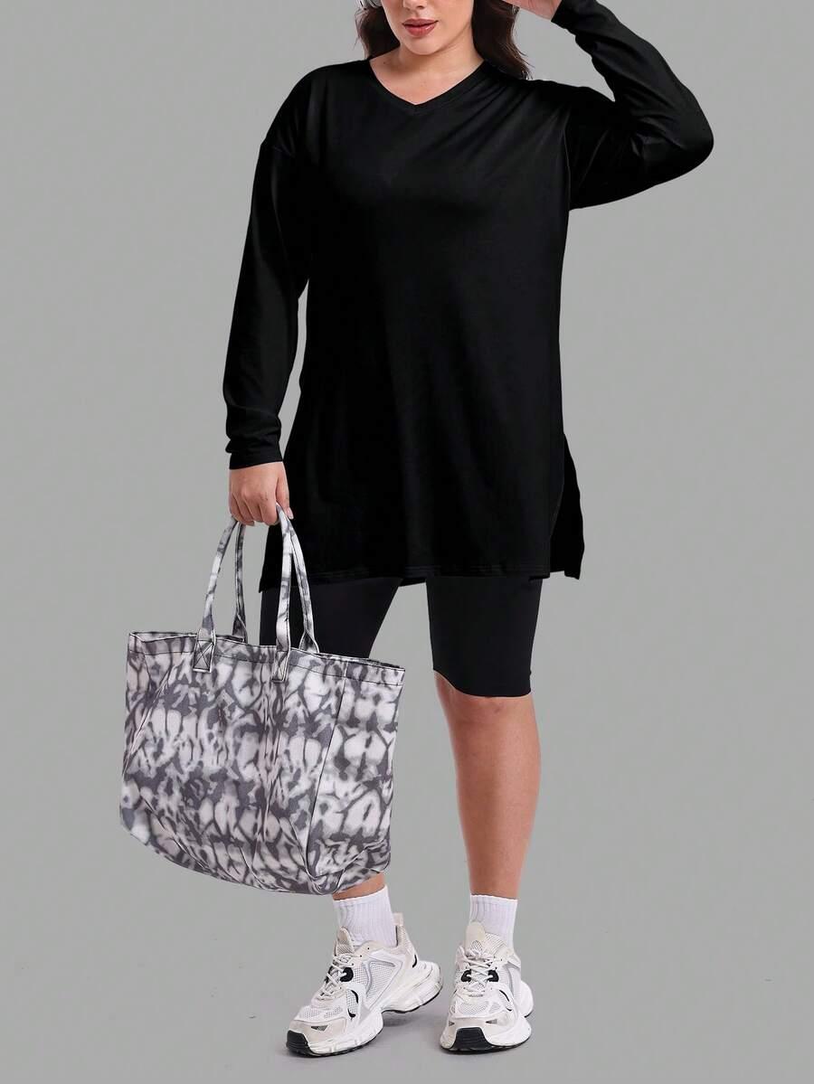 SHEIN CZARNA BLUZKA SPORTOWA S06__52