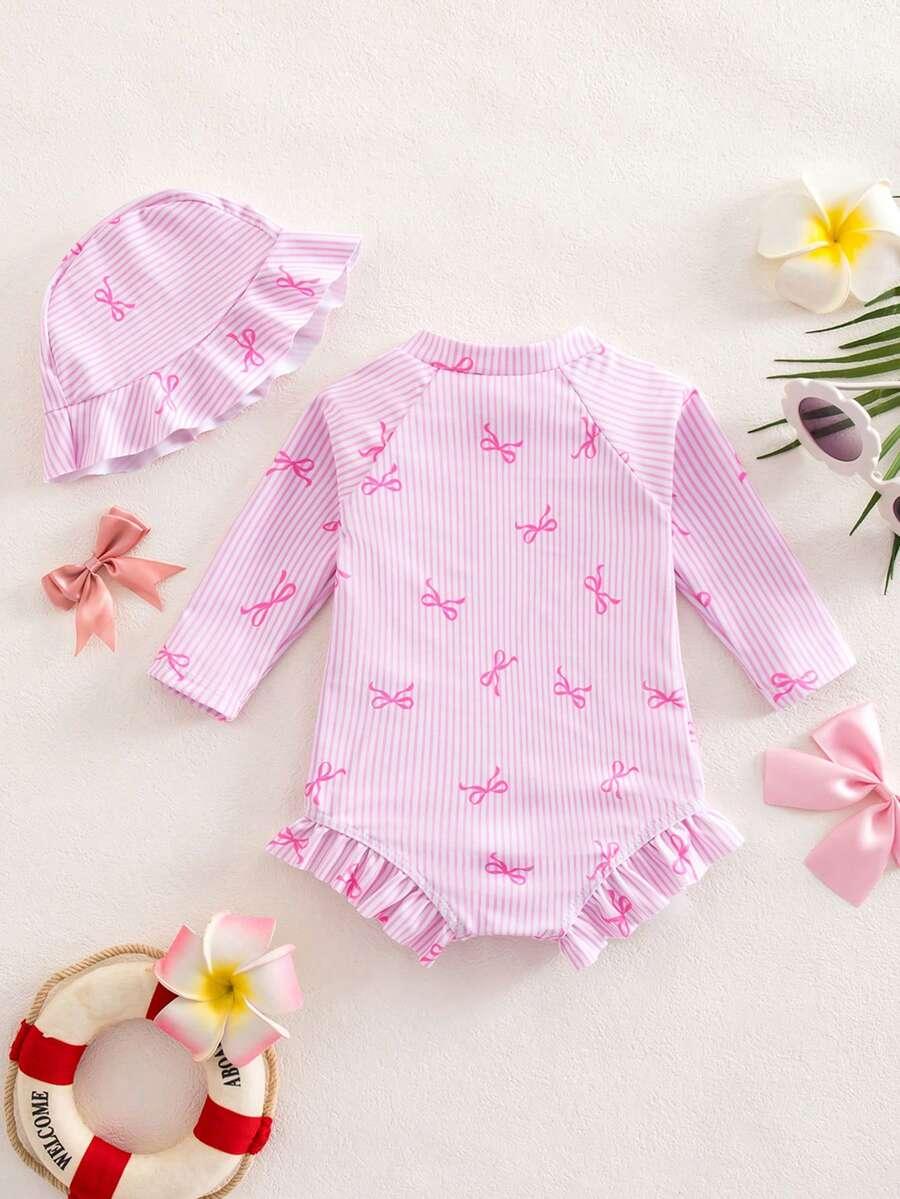SHEIN STRÓJ KĄPIELOWY KAPELUSZ KOMPLET S09__74-80