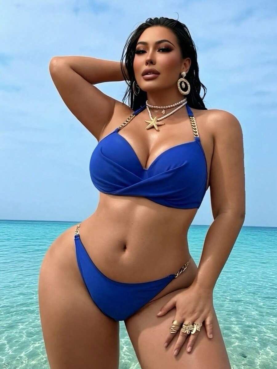SHEIN DWUCZĘŚCIOWY STRÓJ KĄPIELOWY S09__XXL