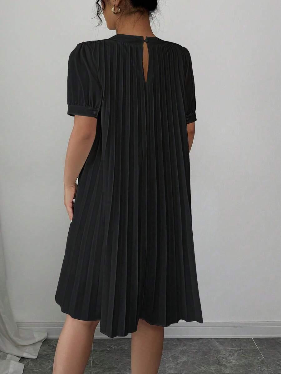 SHEIN CZARNA SUKIENKA PLISY S06__M