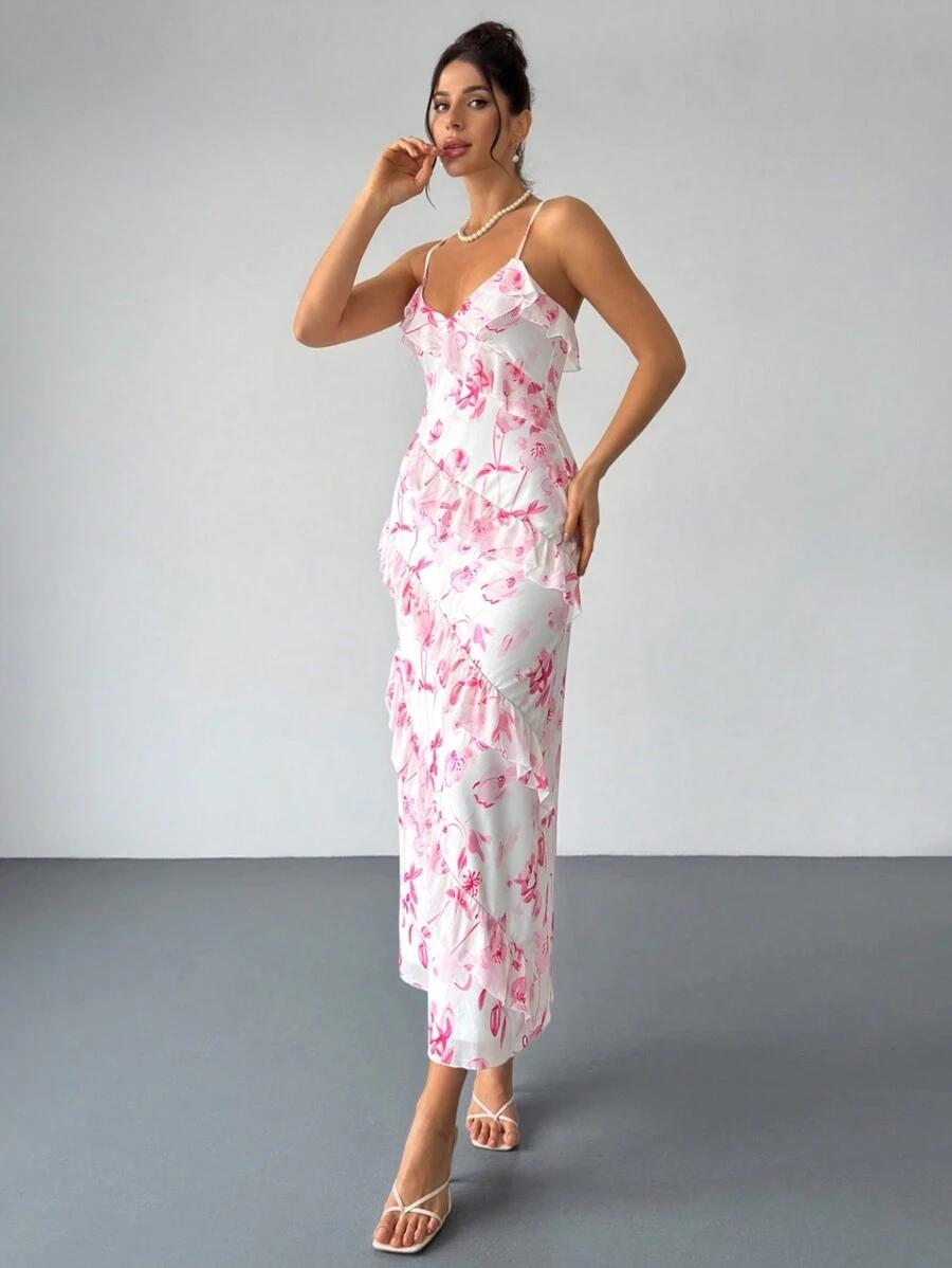 SHEIN MAXI SUKIENKA FALBANY S06__M