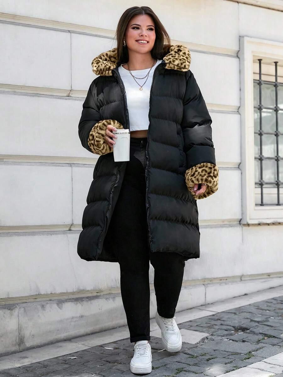 SHEIN CZARNA PIKOWANA KURTKA KAPTUR W01__52