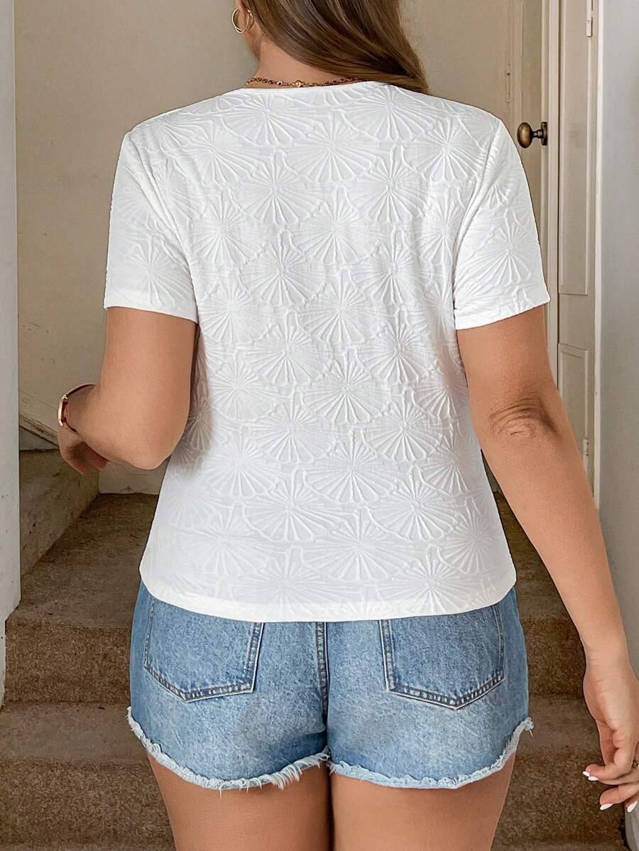 SHEIN BIAŁA BLUZKA KRÓTKI RĘKAW S06__52