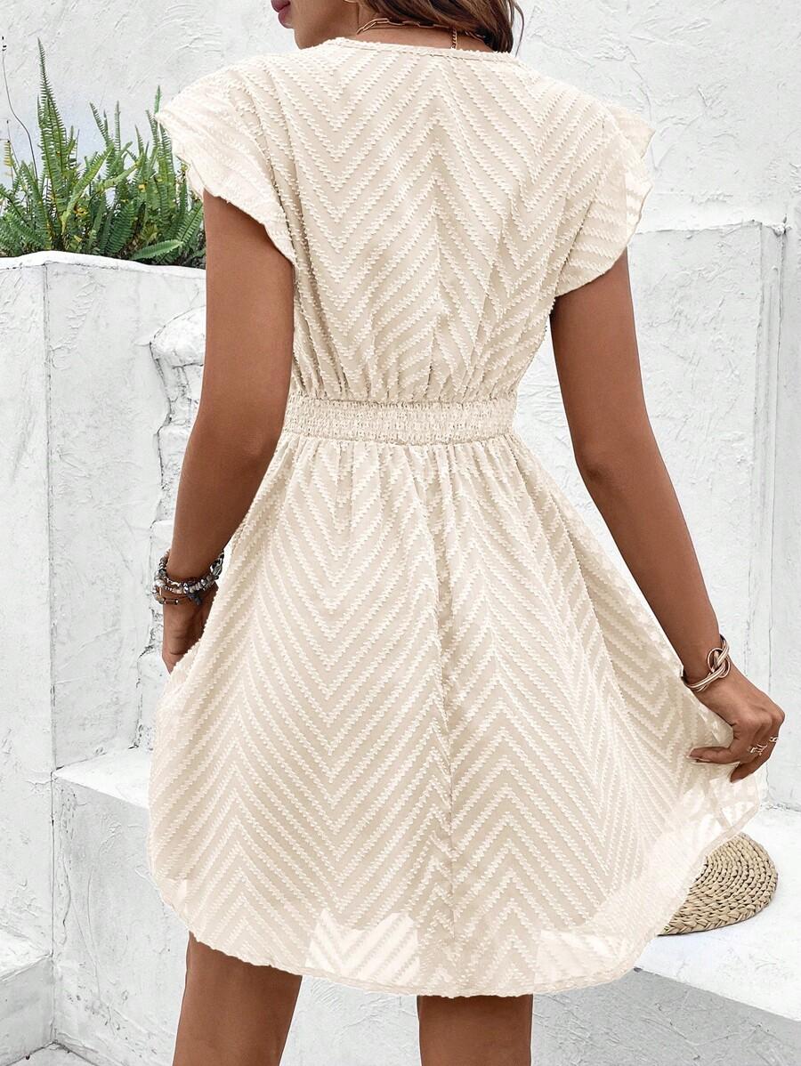 SHEIN BEŻOWA MINI SUKIENKA S06__M