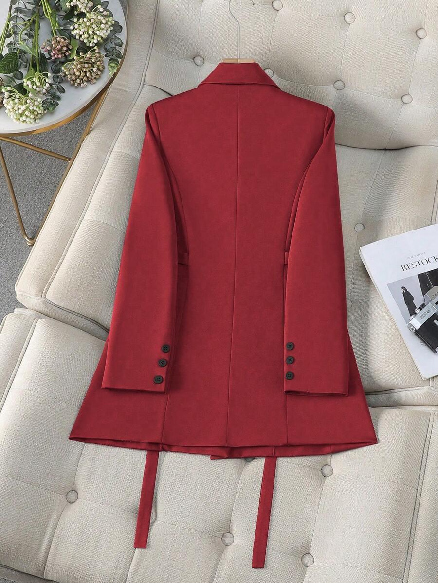 SHEIN CZERWONA MARYNARKA GUZIKI S06__L