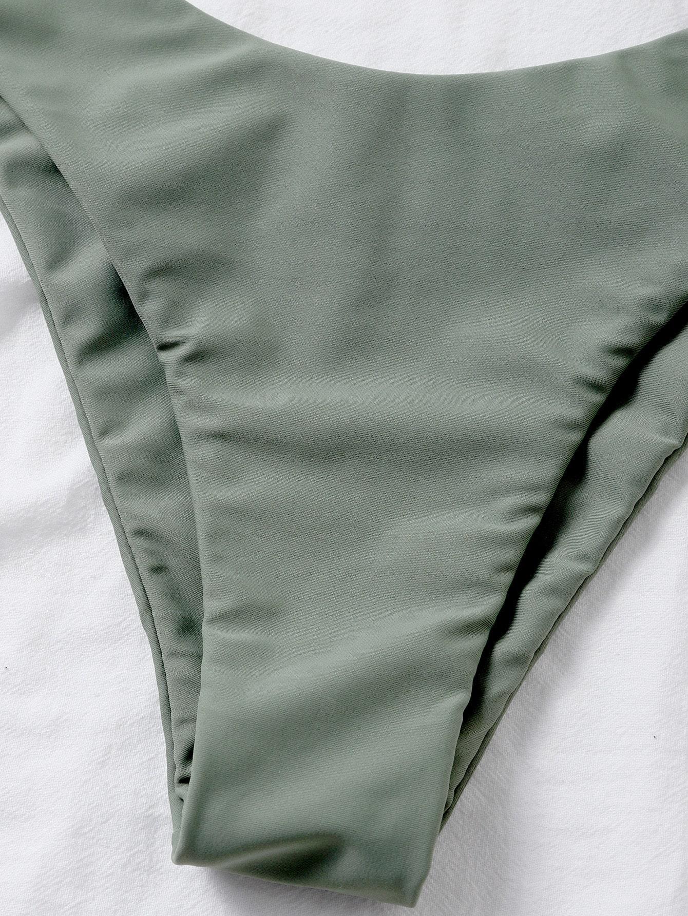SHEIN ZIELONY DWUCZĘŚCIOWY STRÓJ KĄPIELOWY S09__M