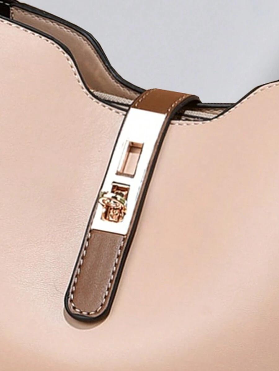 SHEIN BRĄZOWA TOREBKA IMITACJA SKÓRY S07__13X20X25CM