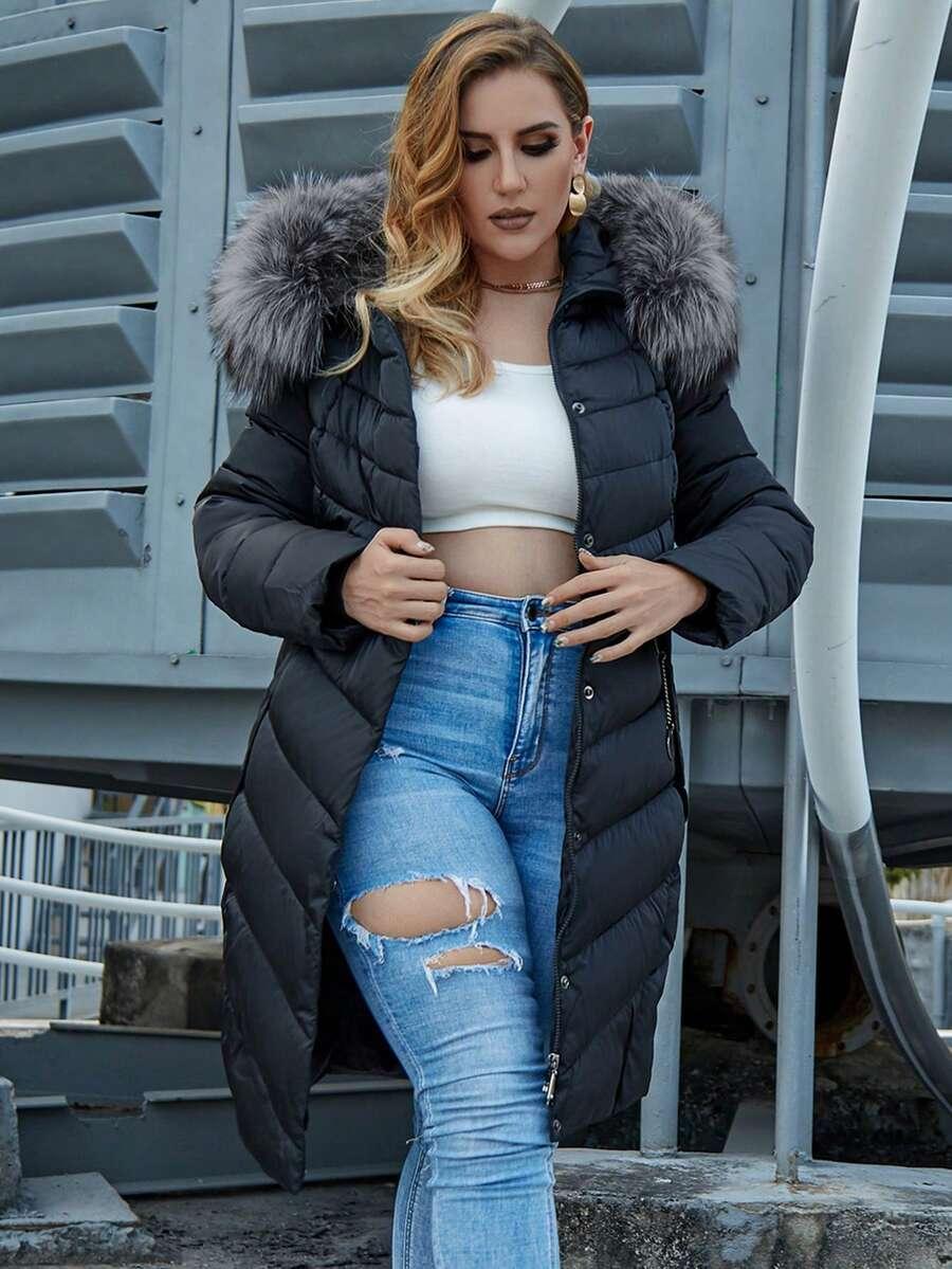 ASTRID CZARNA PIKOWANA KURTKA W01__50
