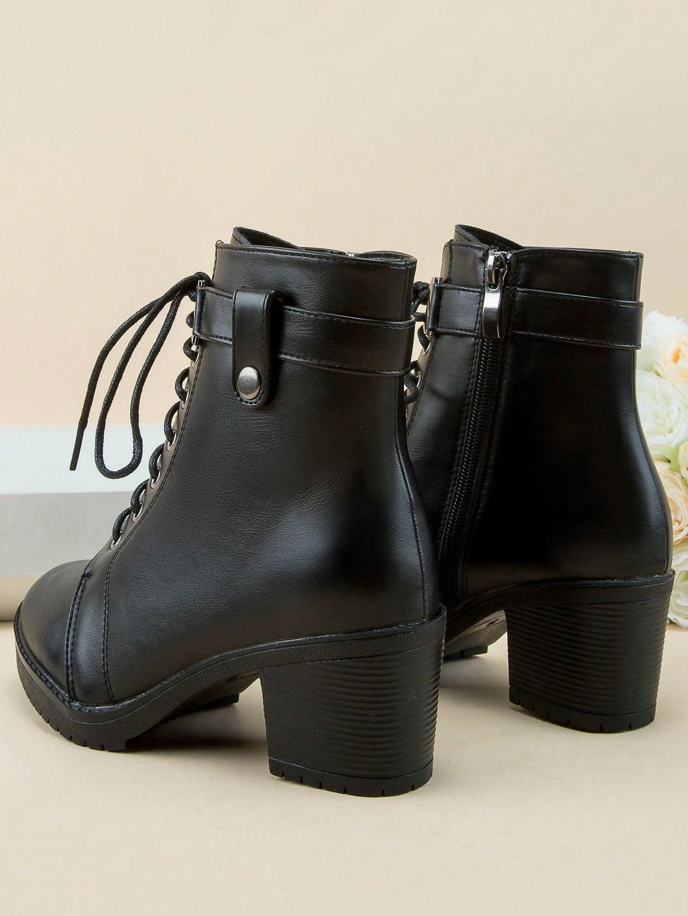 SHEIN CZARNE BOTKI IMITACJA SKÓRY W01__37,5
