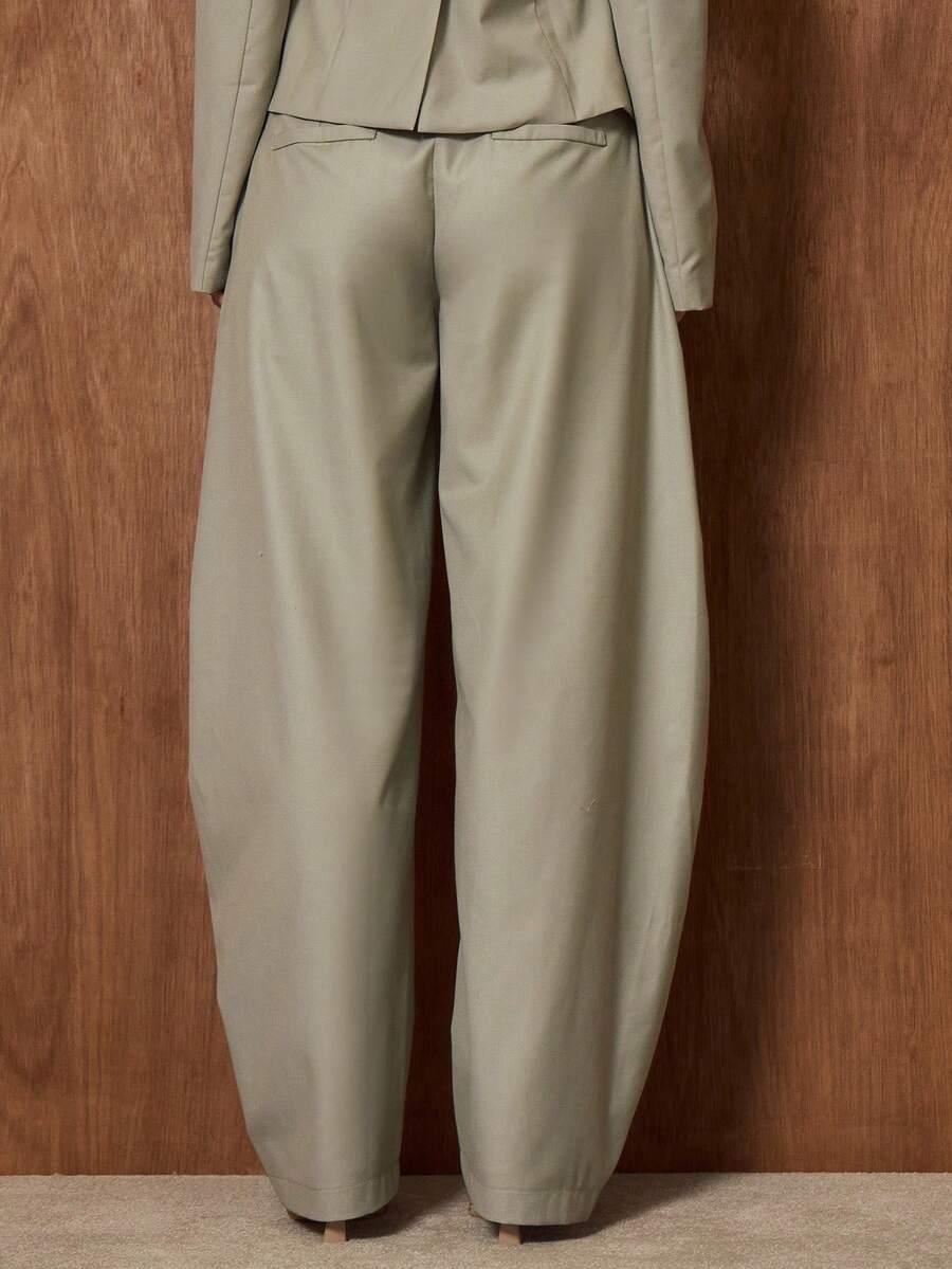 SHEIN SZARE SPODNIE SZEROKA NOGAWKA S06__XS