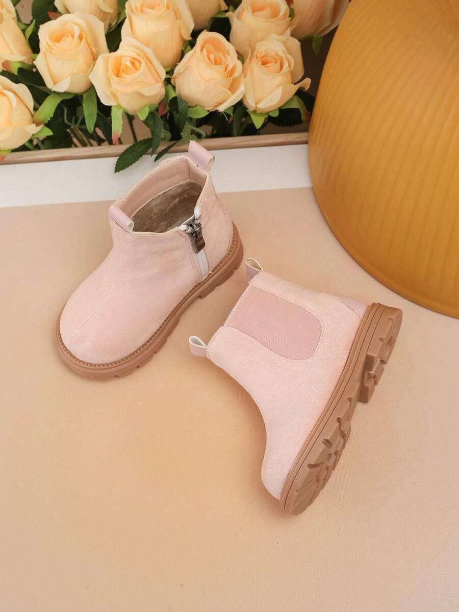 SHEIN RÓŻOWE BOTKI IMITACJA ZAMSZU W01__22