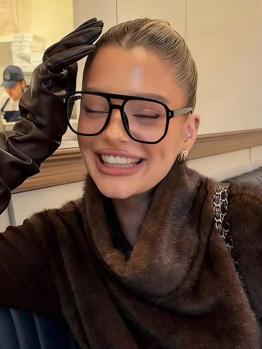 SHEIN CZARNE OKULARY ZERÓWKI S07