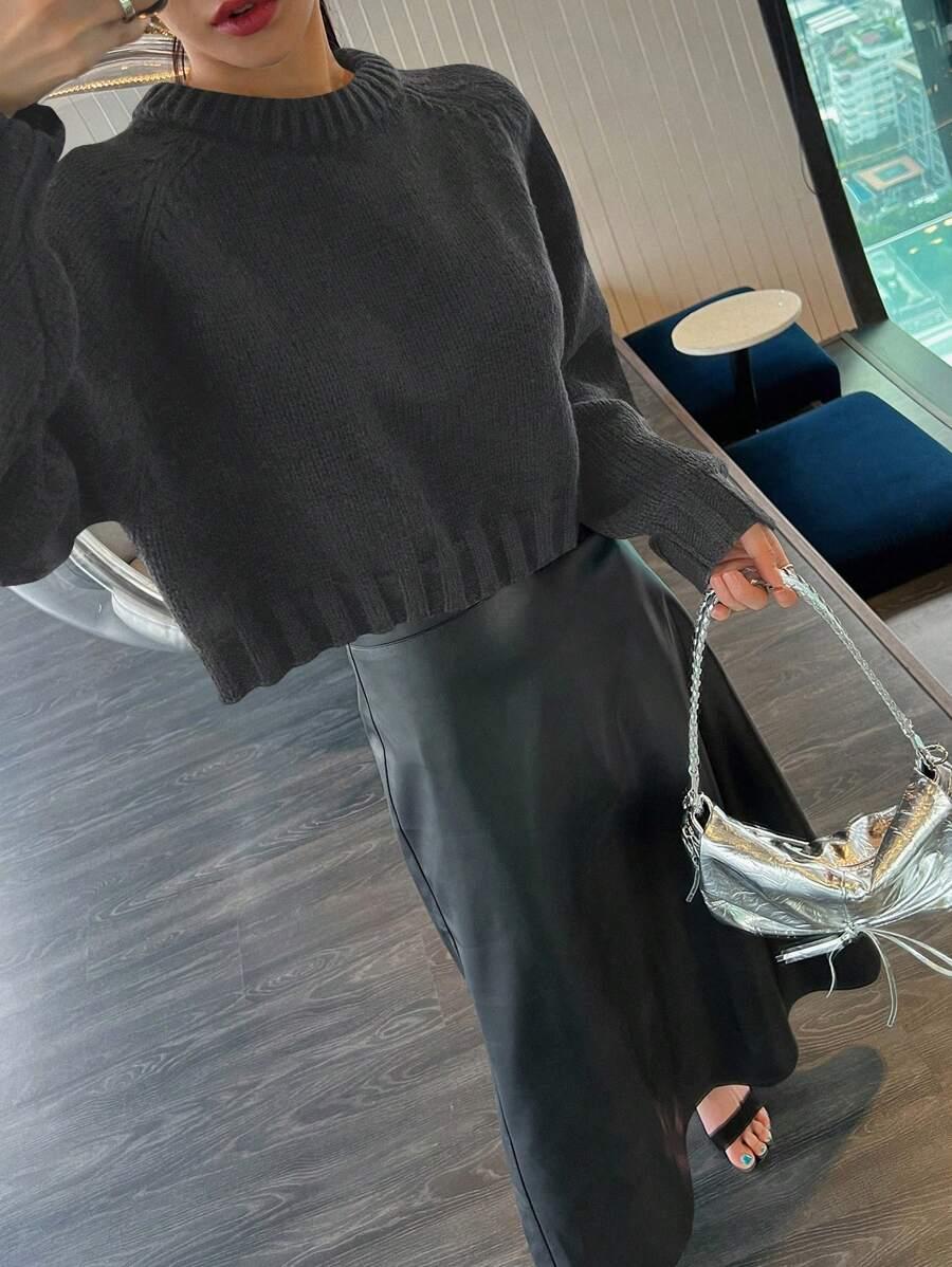 DAZY SZARY SWETER DŁUGI RĘKAW S06__M