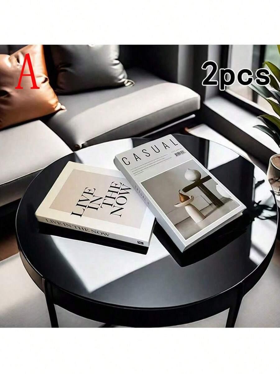 SHEIN FAŁSZYWE KSIĄŻKI DEKORACYJNE 2-PACK S07__
