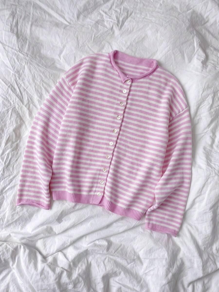 SHEIN RÓŻOWY SWETER GUZIKI S06__M