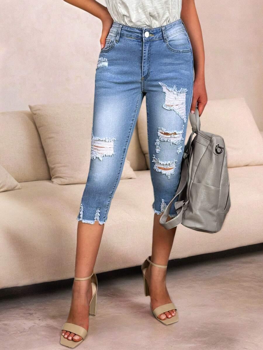 SHEIN NIEBIESKIE SPODENKI JEANS S06__M