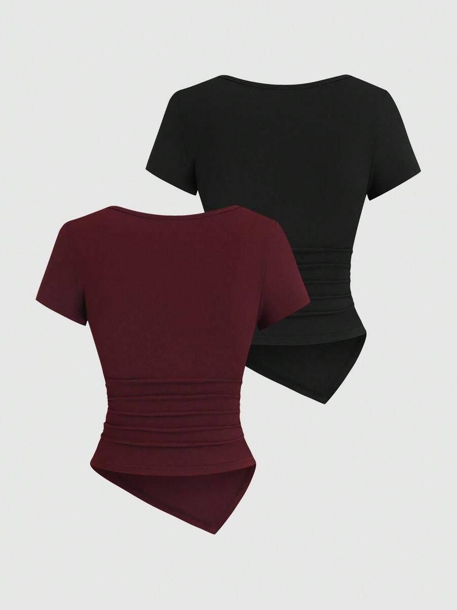 SWEETRA BLUZKA ZDOBIENIE 2-PACK S06__XS