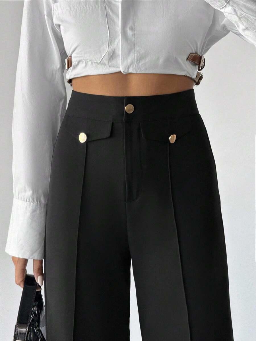 SHEIN CZARNE ELEGANCKIE SPODNIE S06__XL