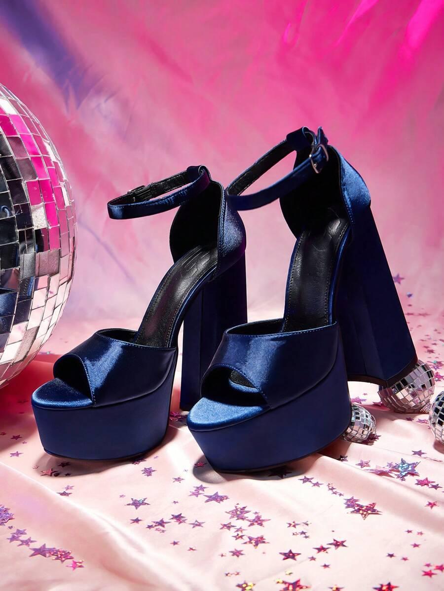 SHEIN GRANATOWE SANDAŁY OBCAS S06__36