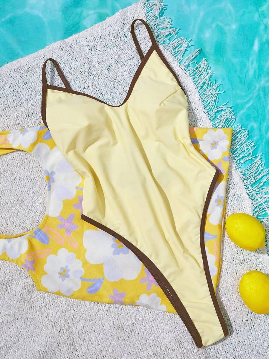 SHEIN JEDNOCZĘŚCIOWY STRÓJ KĄPIELOWY S09__XS