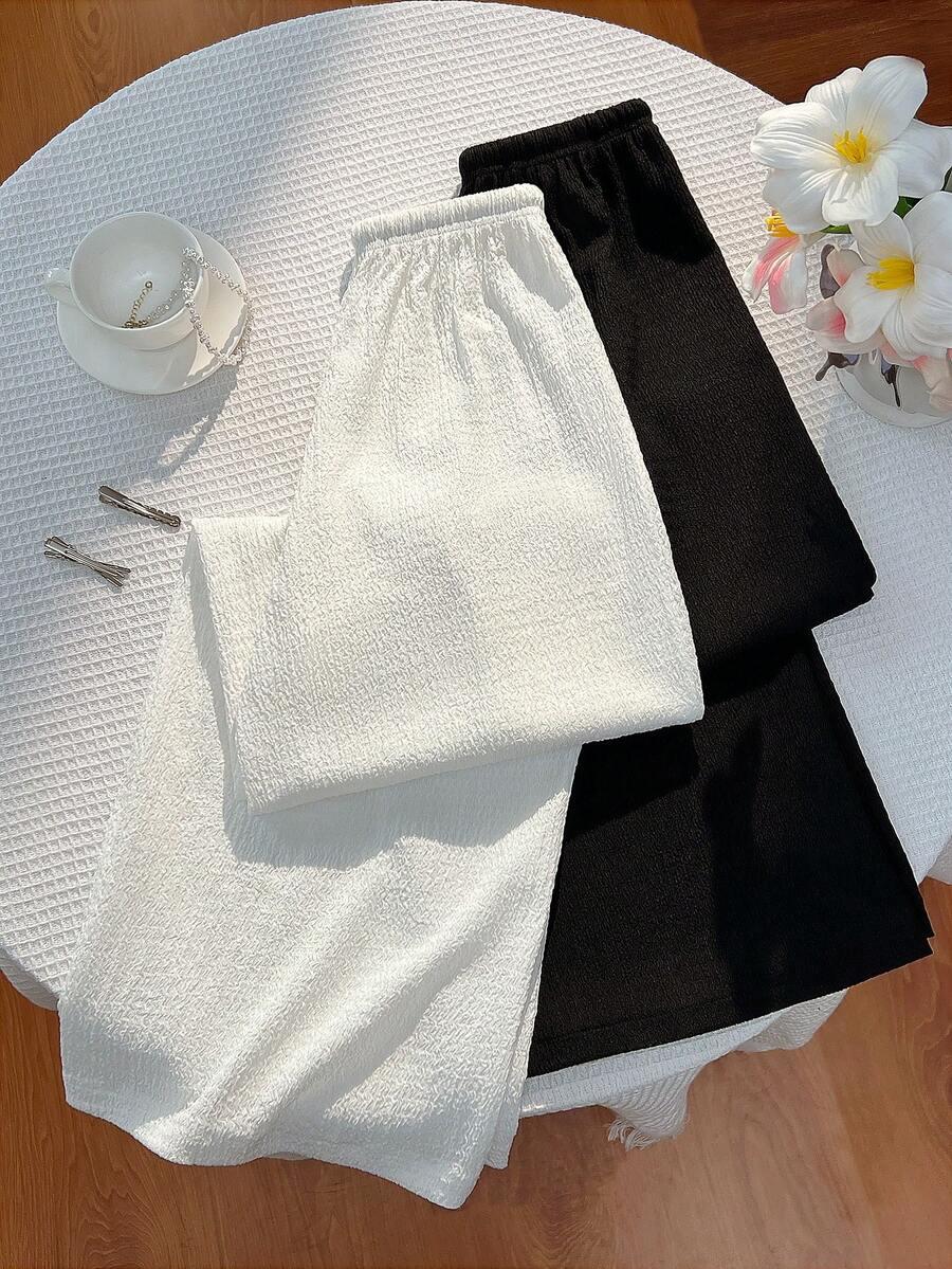 SHEIN BIAŁE SPODNIE CASUAL S06__M
