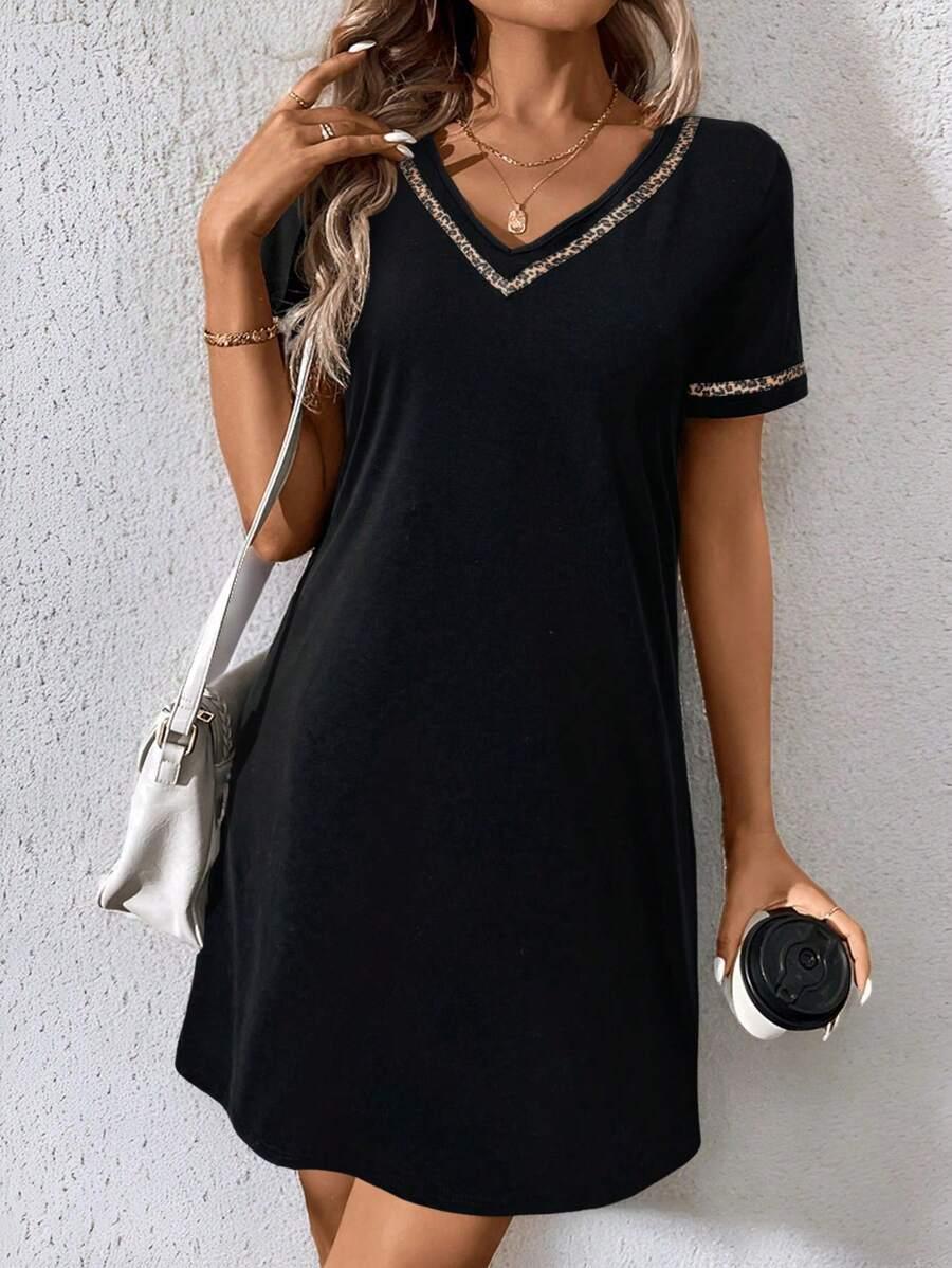 SHEIN CZARNA MINI SUKIENKA S06__M