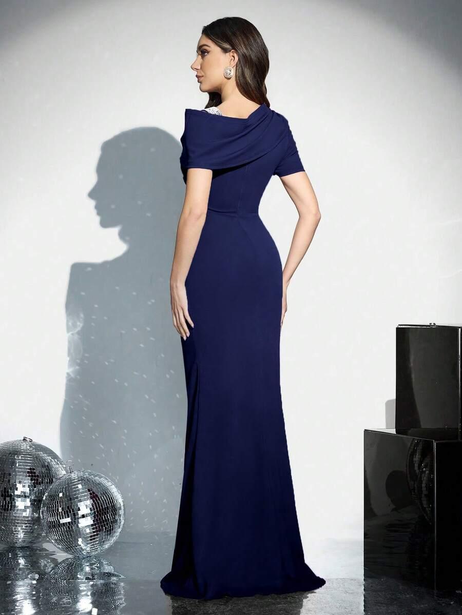 COUTIVA NIEBIESKA MAXI SUKIENKA S06__S