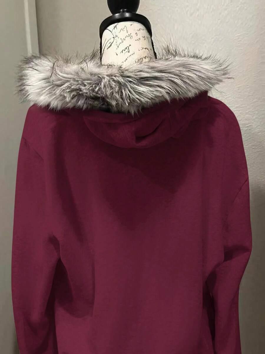 INAWLY BORDOWA BLUZA KAPTUR S06__M