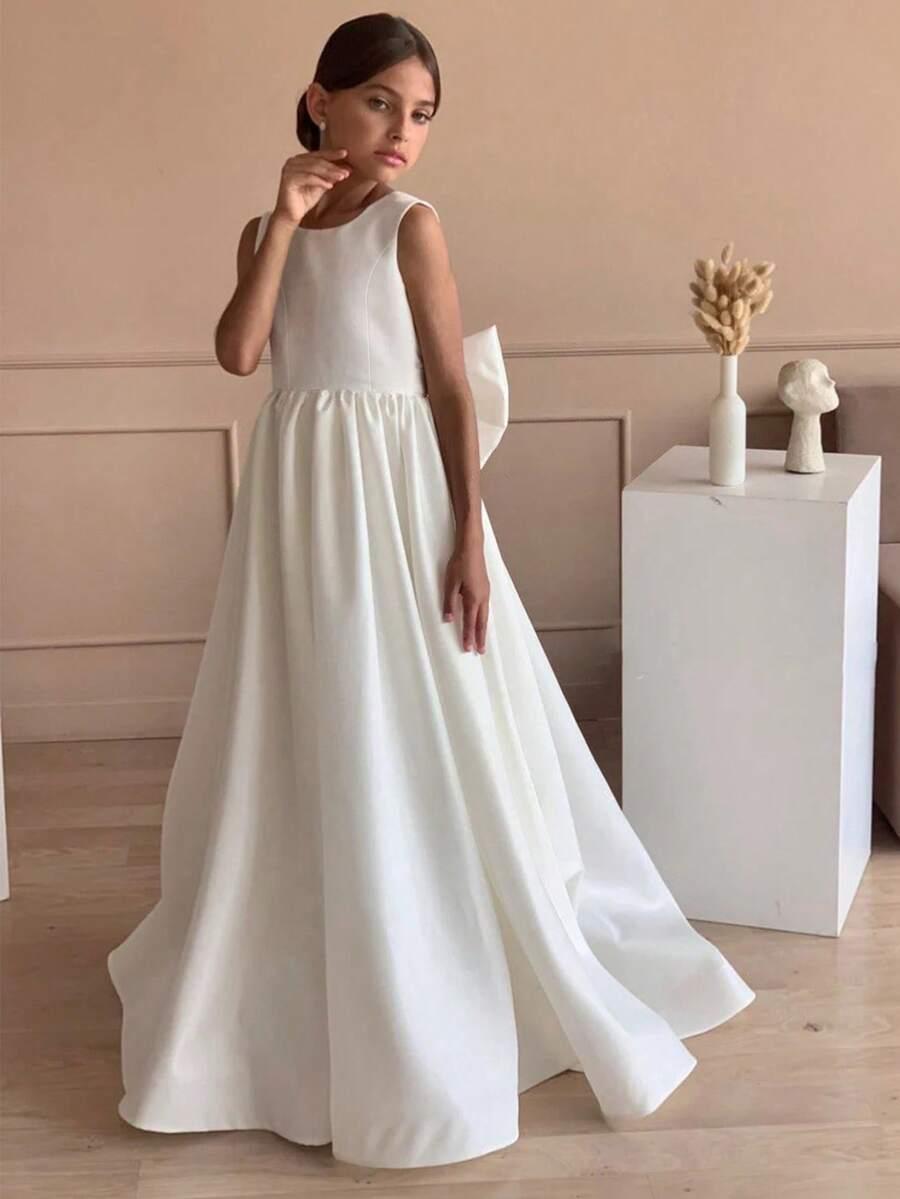 SHEIN BIAŁA SUKIENKA KOKARDA S06__158
