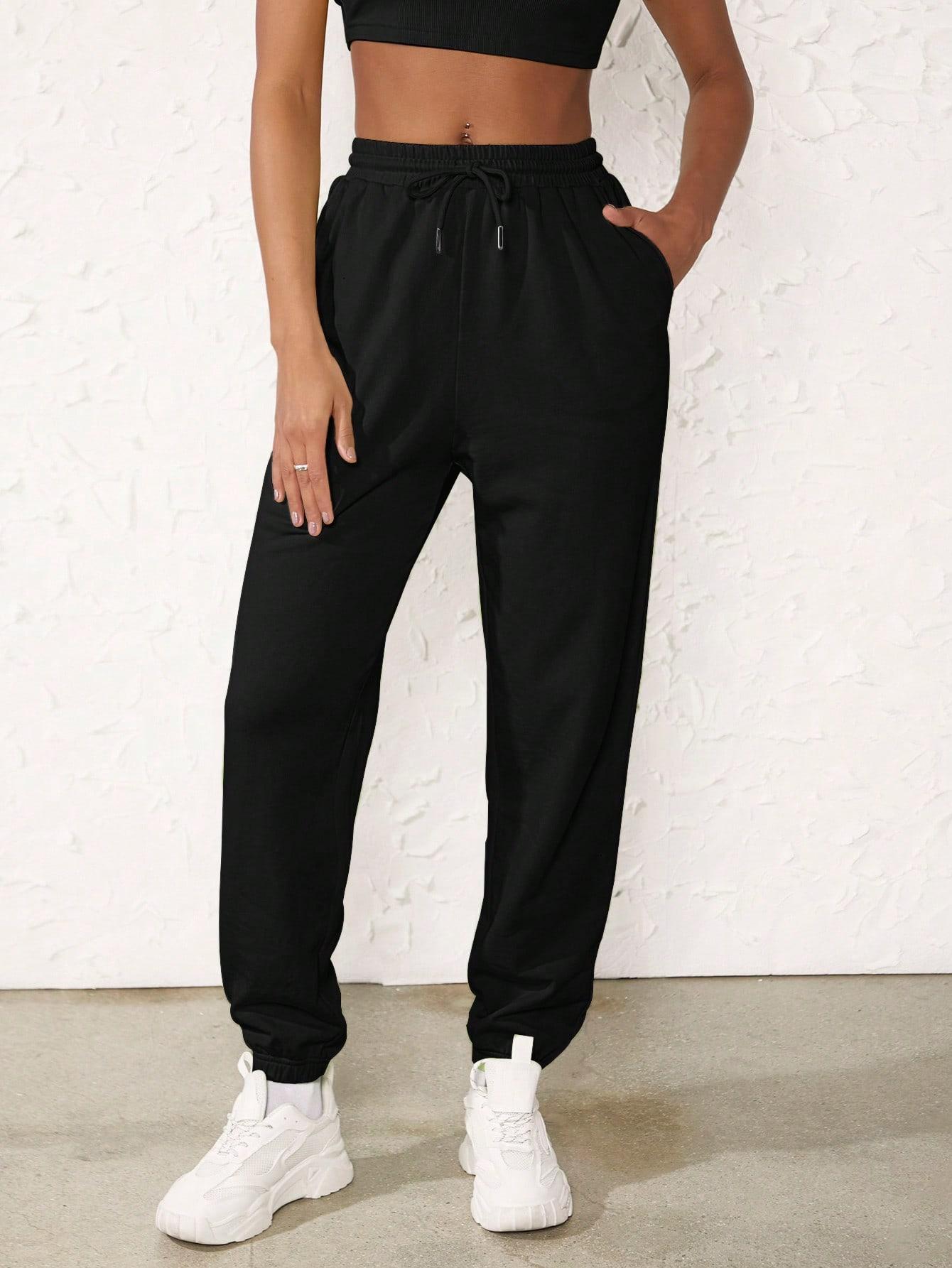 SHEIN CZARNE SPODNIE DRESOWE S06__M
