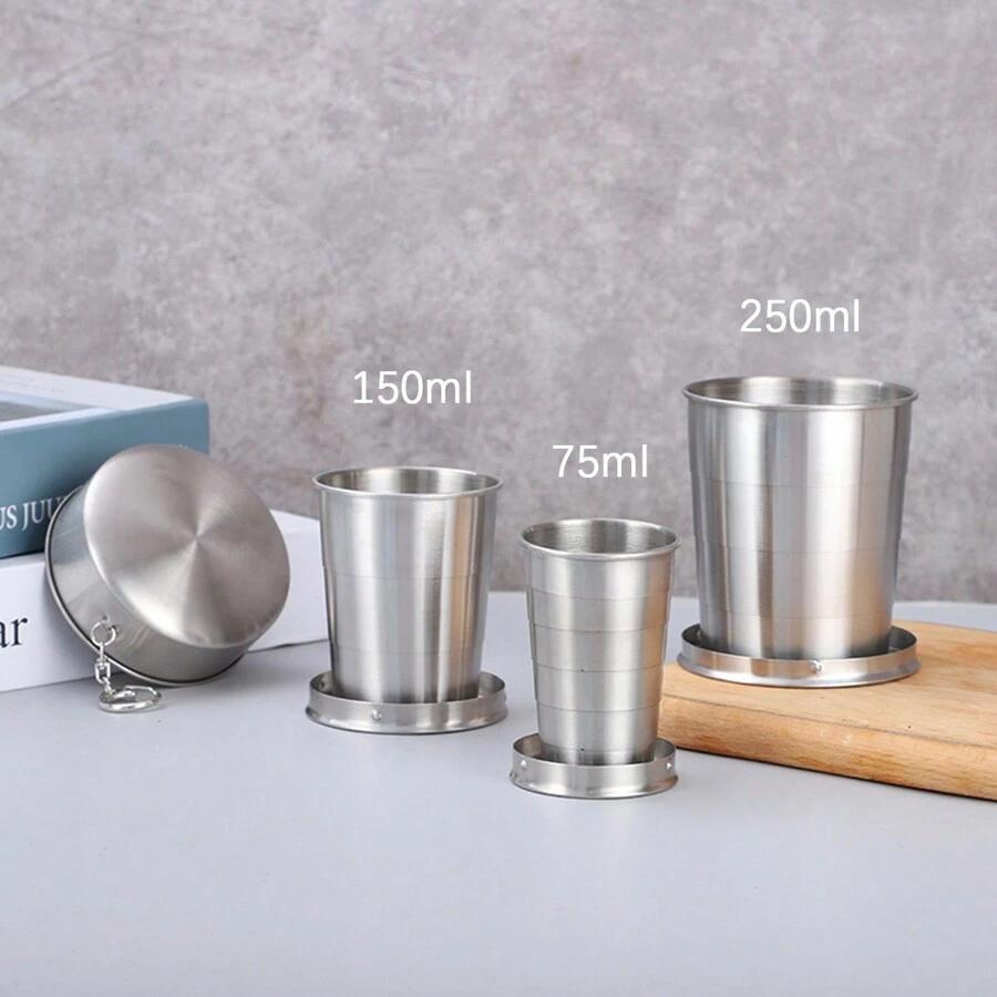 SHEIN SKŁADANY METALOWY KUBEK TURYSTYCZNY S07__250ML