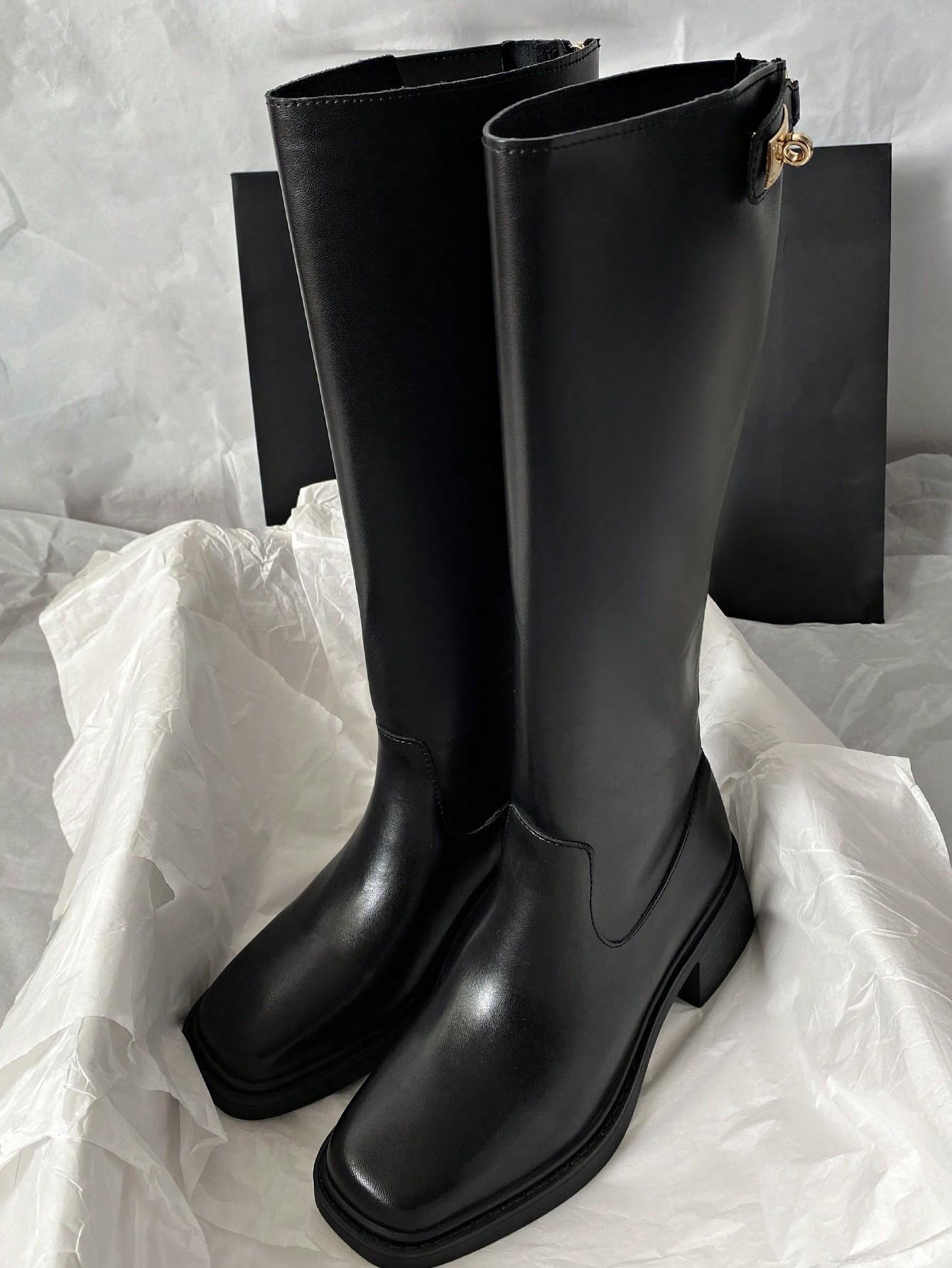 SHEIN CZARNE KOZAKI OBCAS W01__39,5