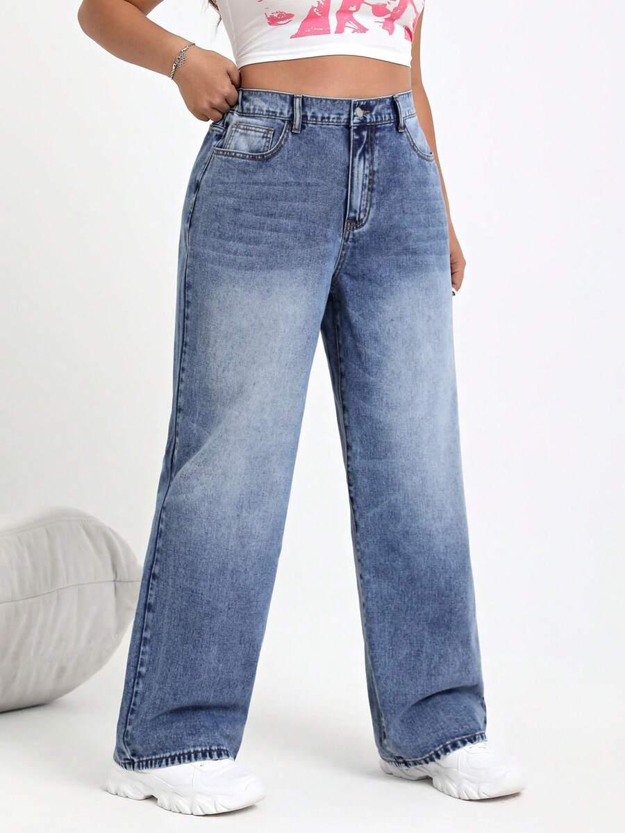 SHEIN NIEBIESKIE JEANSOWE SPODNIE PK01__48