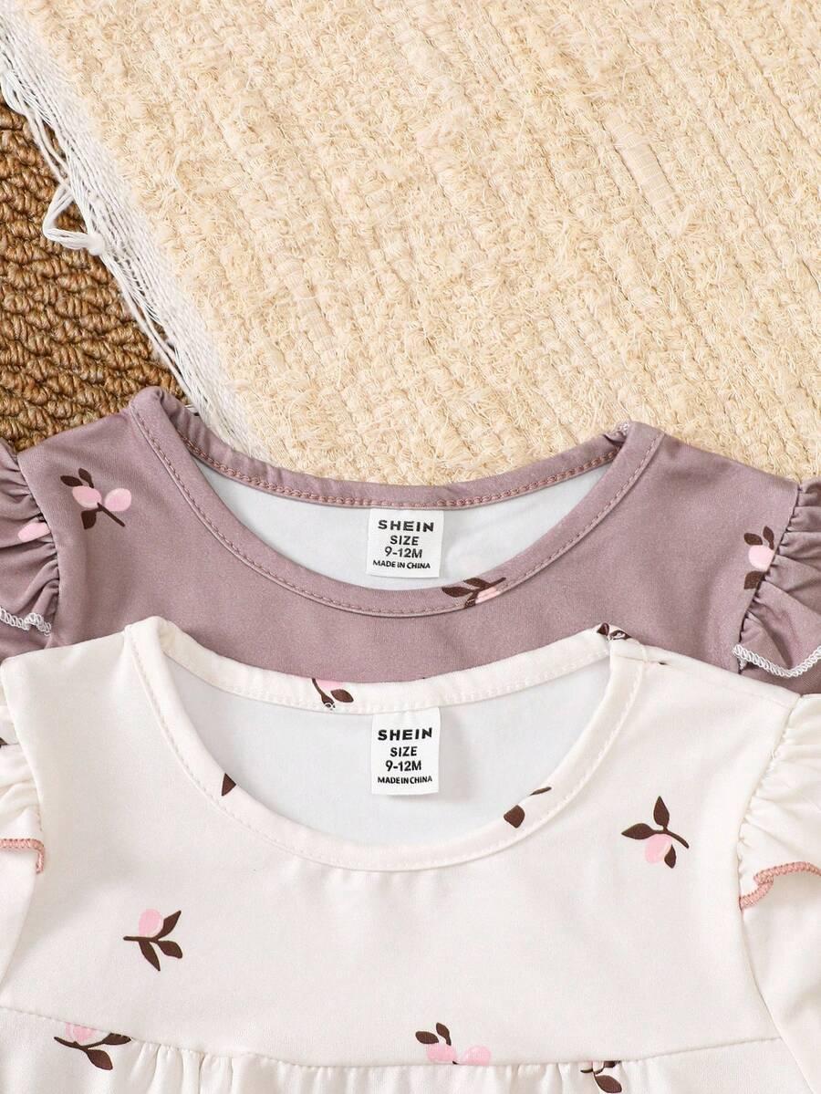 SHEIN BLUZKA SPODNIE KOMPLET 2-PACK S06__80-86