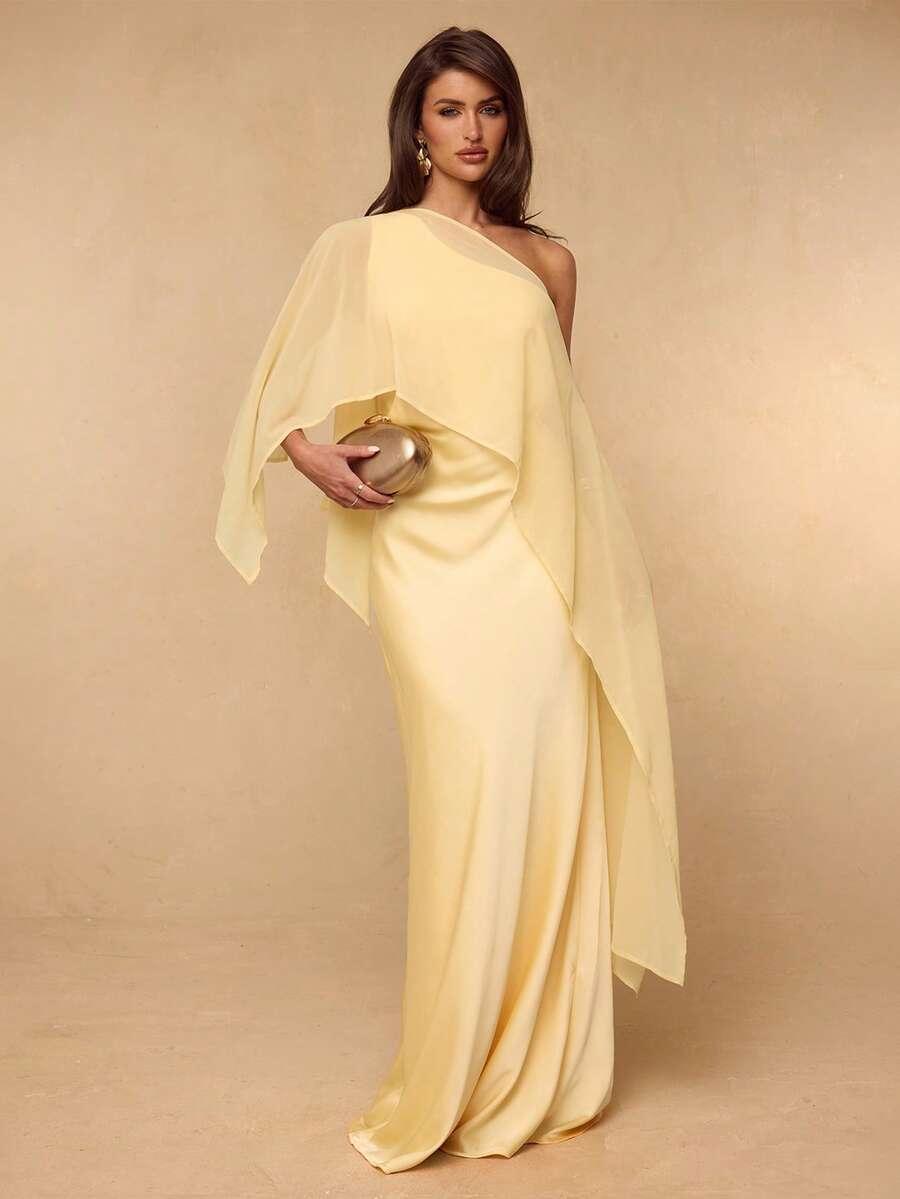 SHEIN ŻÓŁTA MAXI SUKIENKA S06__S