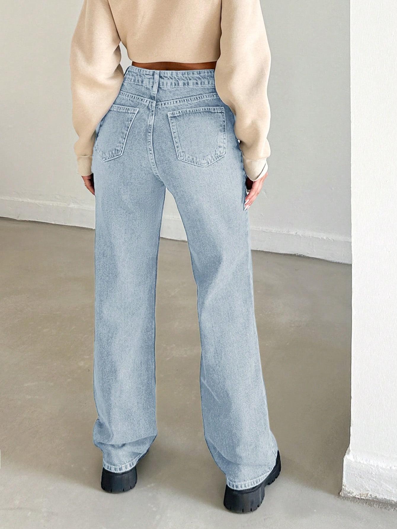 SHEIN NIEBIESKIE SPODNIE JEANS S06__S
