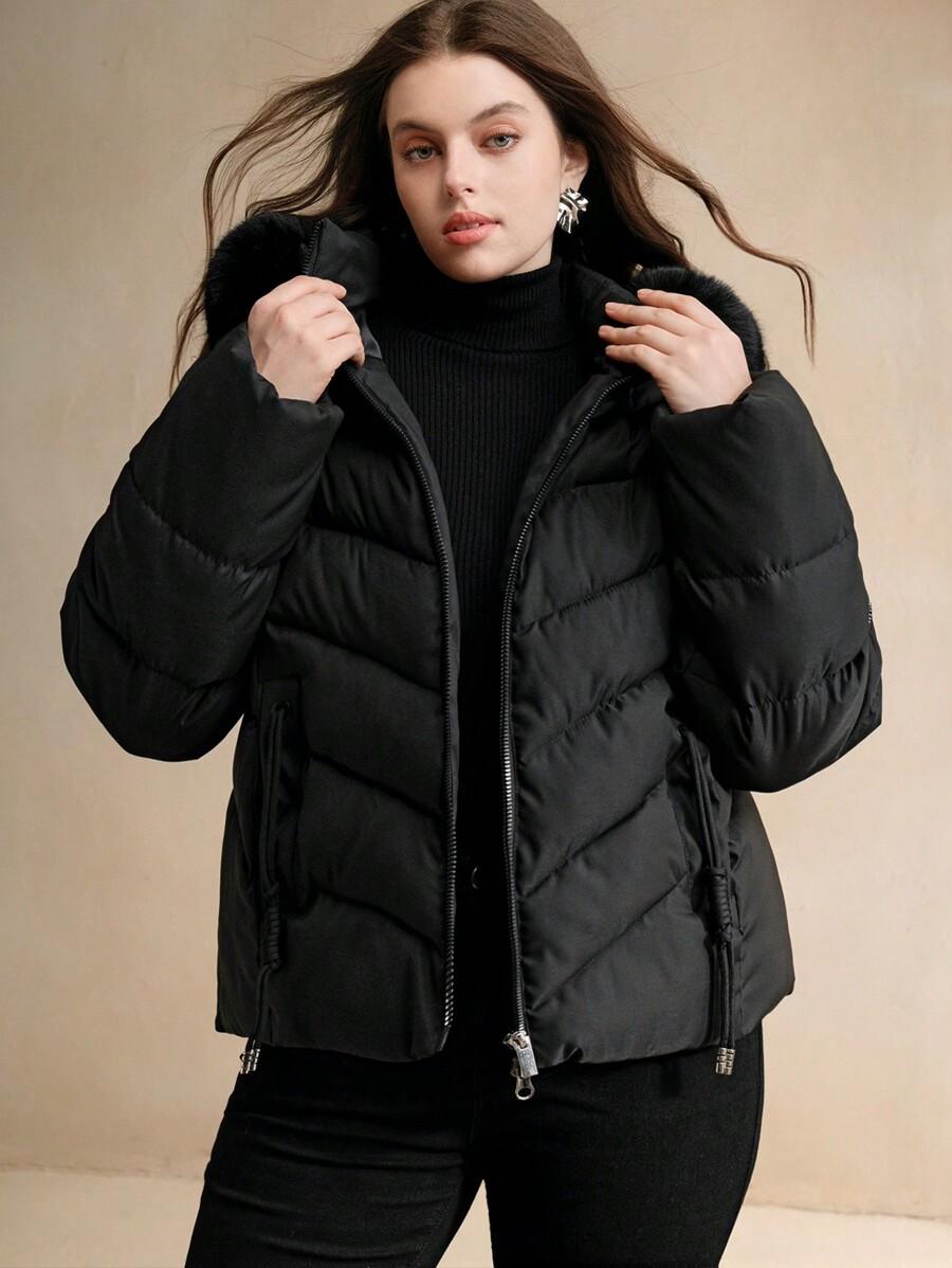 SHEIN CZARNA KURTKA KAPTUR W01__50