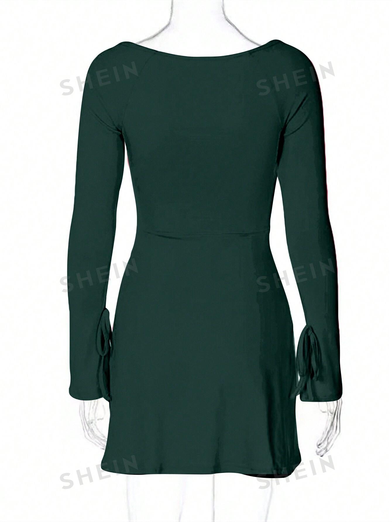 SHEIN ZIELONA MINI SUKIENKA S06__L