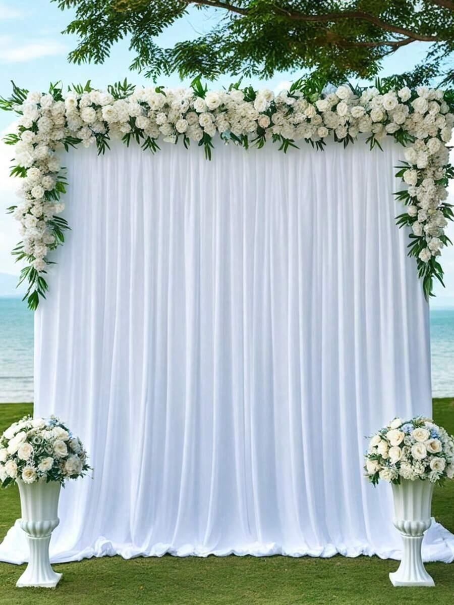 SHEIN BIAŁA KURTYNA DEKORACJA S07__200X200CM