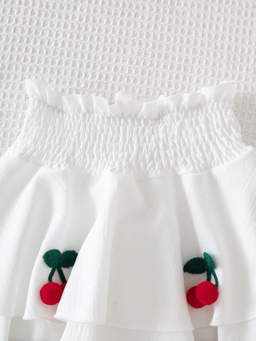 SHEIN CZERWONA BLUZKA FALBANY S06__110/116