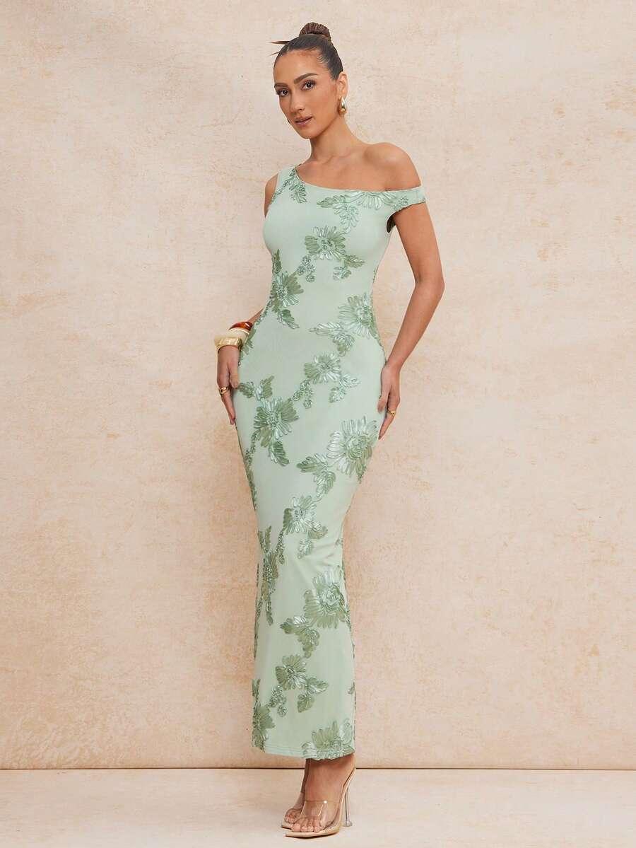 SHEIN ZIELONA MAXI SUKIENKA S06__XS