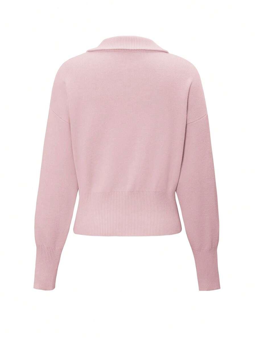 SHEIN RÓŻOWY ROZPINANY SWETER S06__M