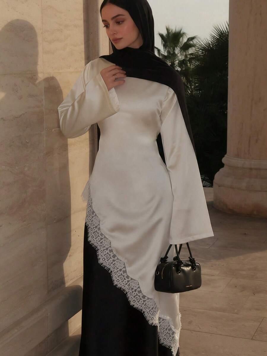 SHEIN BIAŁA BLUZKA KORONKA S06__S