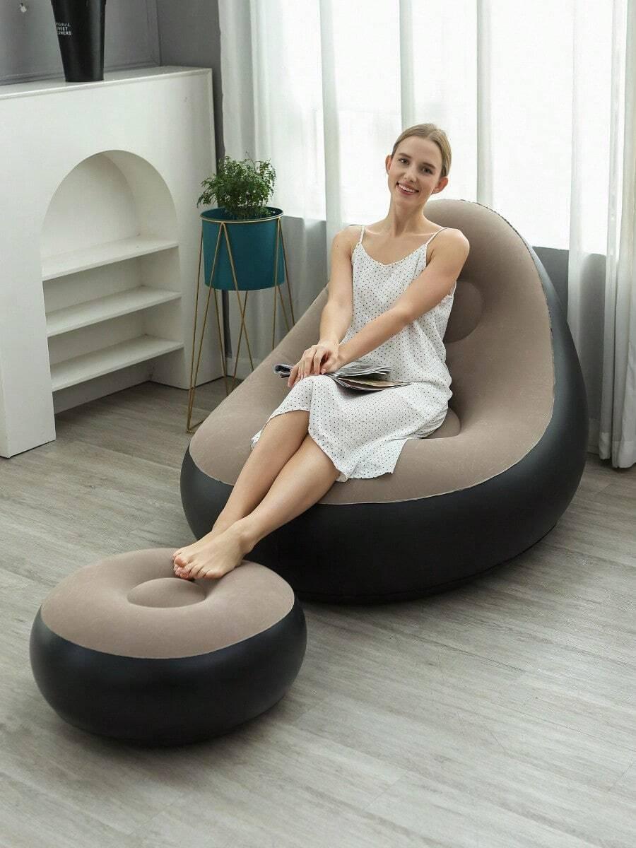 SHEIN DMUCHANY FOTEL PUFA Z OPARCIEM S07__110X82X38
