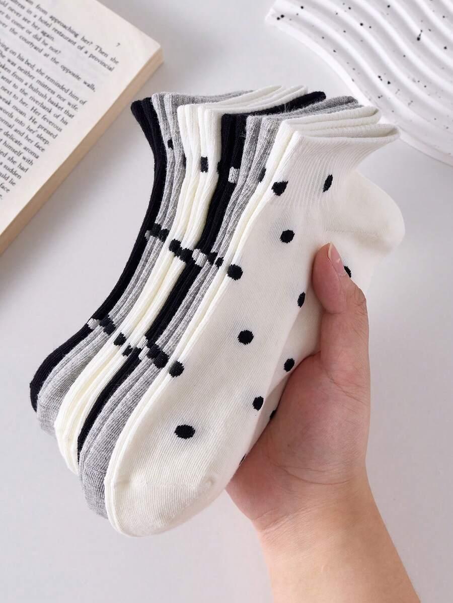 SHEIN SKARPETKI WZÓR GROSZKI 5-PACK S06__40-43