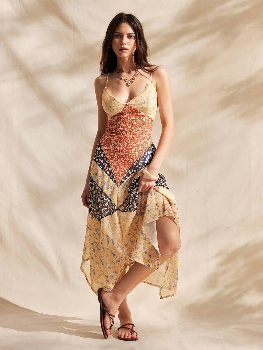 SHEIN SUKIENKA ODKRYTE PLECY S09__S