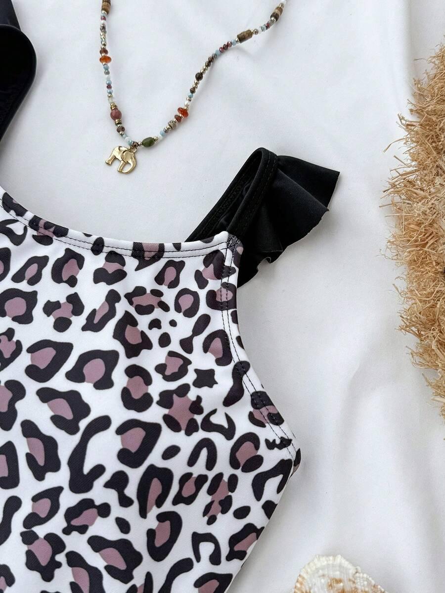 SHEIN JEDNOCZĘŚCIOWY STRÓJ KĄPIELOWY SPÓDNICA KOMPLET S09__128-134