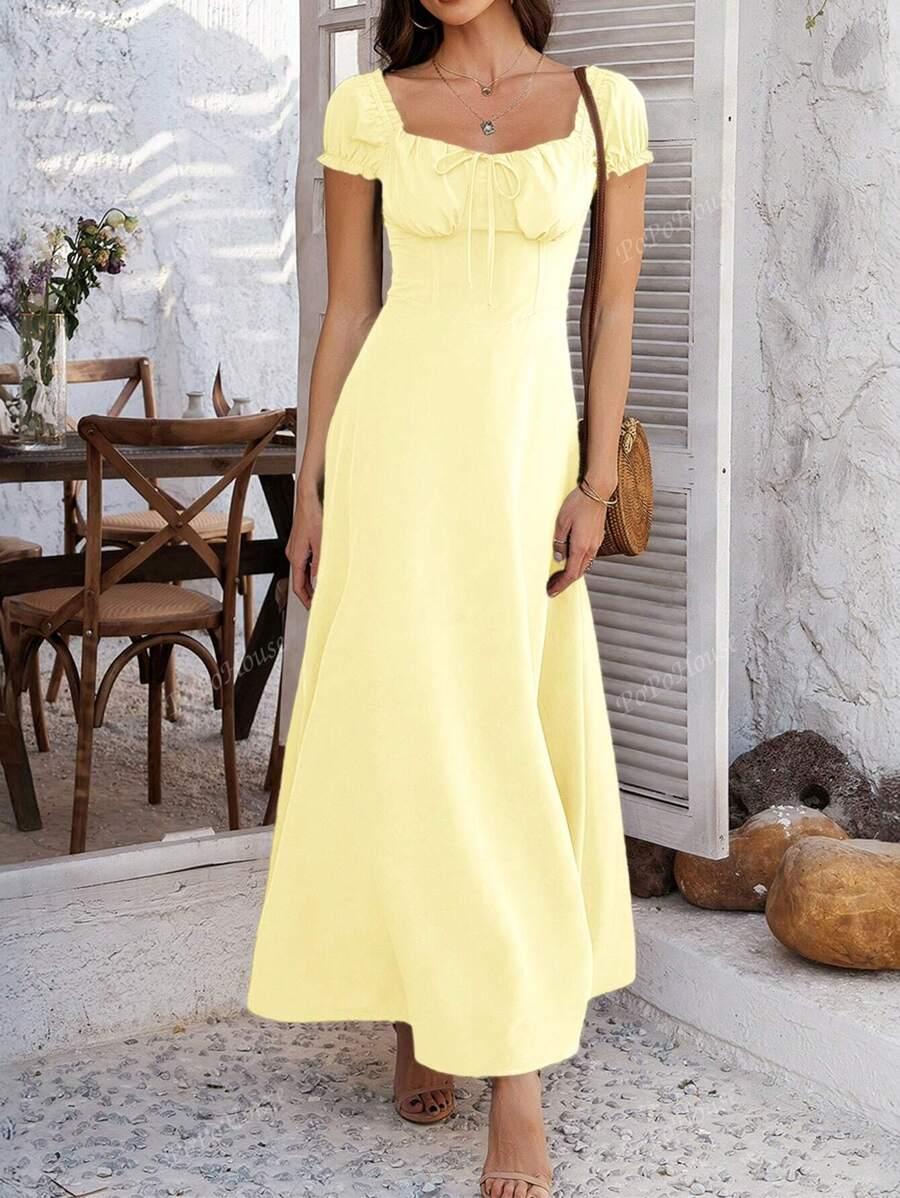 SHEIN ŻÓŁTA MAXI SUKIENKA S06__XXL