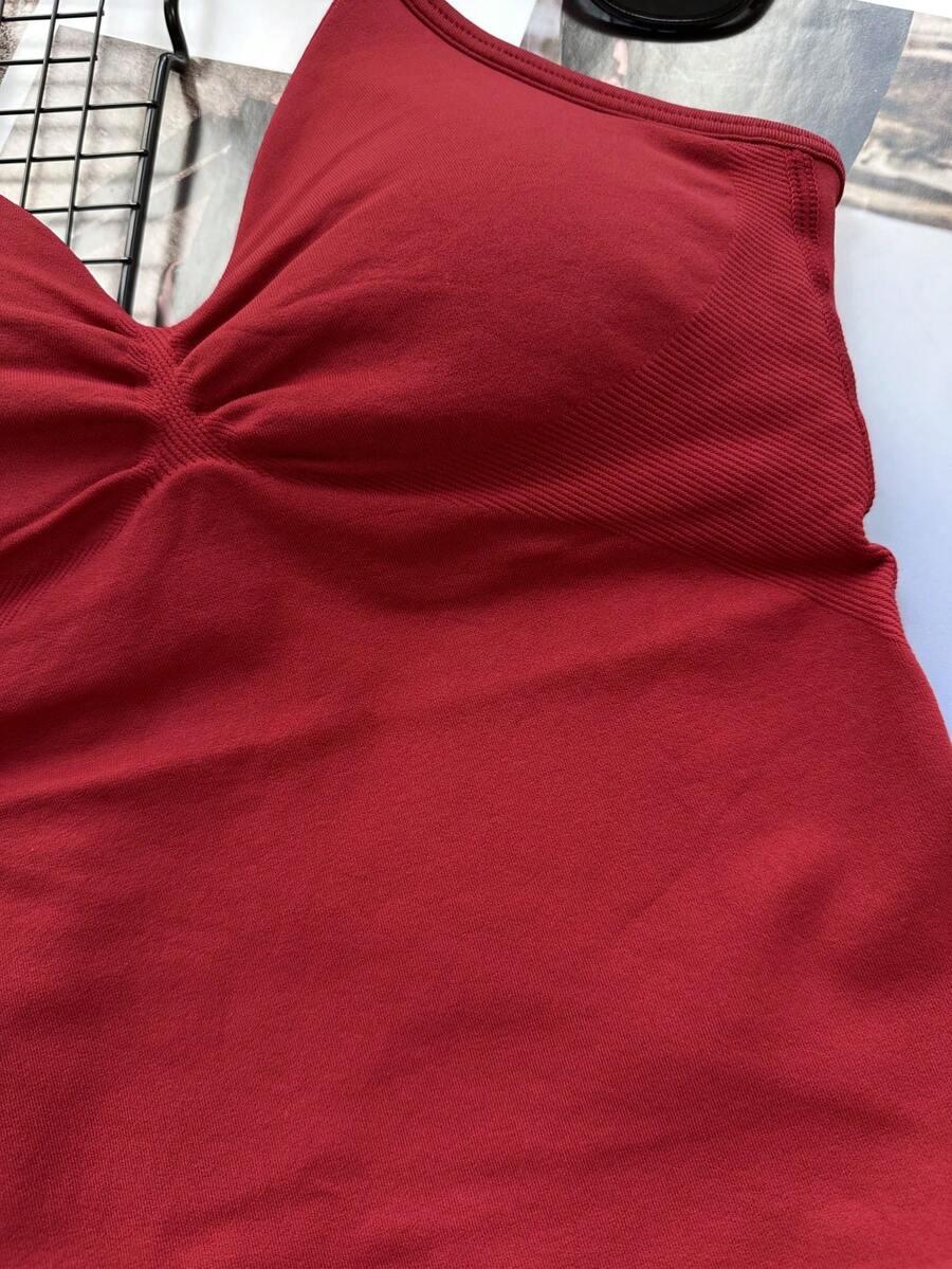 SHEIN CZERWONY TOP SPORTOWY S06__L
