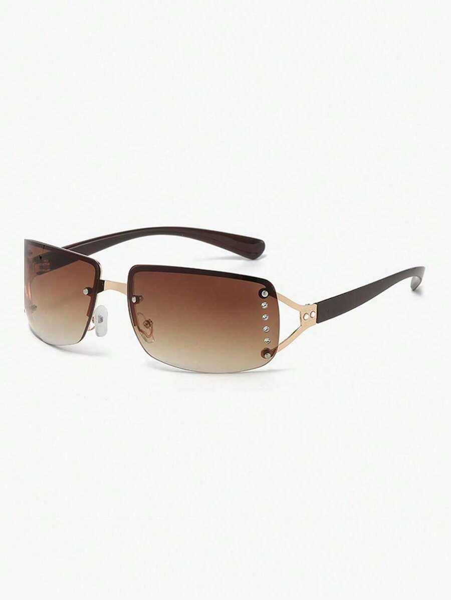 SHEIN BRĄZOWE OKULARY PRZECIWSŁONECZNE S07